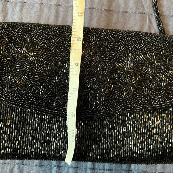 La Regale vintage black beaded evening bag - Picture 5 of 10